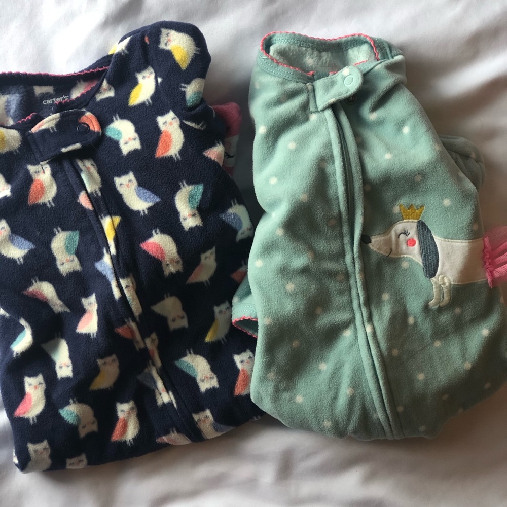 Two pairs of fleece carter jammies